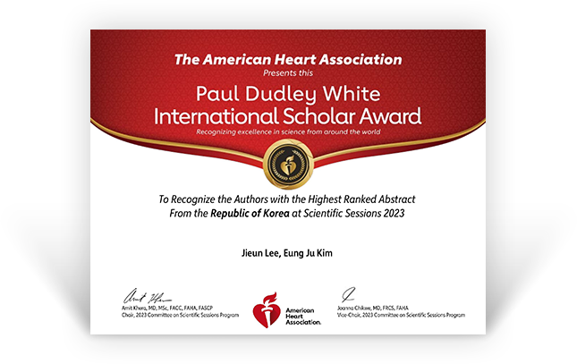 AHA Award Certificate
